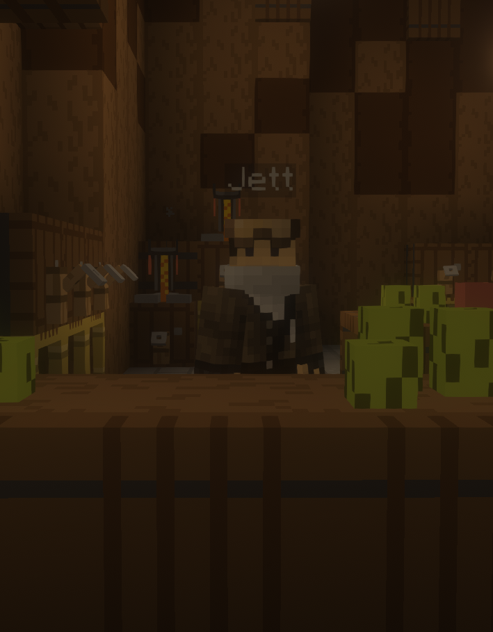 Picture of Jett at Oak & Iron Works (NPC)